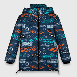 Куртка зимняя женская Finding Nemo паттерн, цвет: 3D-черный