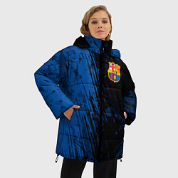 Куртка зимняя женская FC Barcelona ФК Барселона, цвет: 3D-красный — фото 2