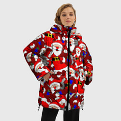 Куртка зимняя женская Русский Санта Клаус, цвет: 3D-красный — фото 2