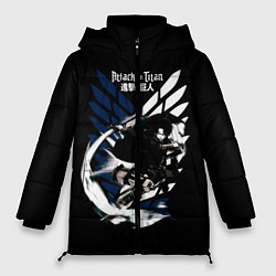 Куртка зимняя женская Атака на титанов, цвет: 3D-светло-серый