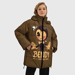 Куртка зимняя женская Bendy And The Ink Machine, цвет: 3D-черный — фото 2