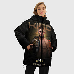 Куртка зимняя женская Хабиб Нурмагомедов - King, цвет: 3D-черный — фото 2