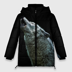 Куртка зимняя женская Воющий волк, цвет: 3D-красный