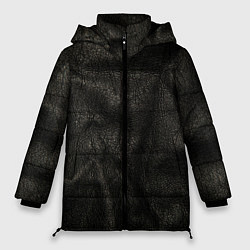 Куртка зимняя женская Черная кожа, цвет: 3D-красный