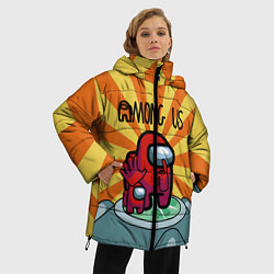 Куртка зимняя женская Among Us scanner, цвет: 3D-красный — фото 2