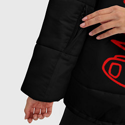 Куртка зимняя женская Among Us В кармашке, цвет: 3D-черный — фото 2