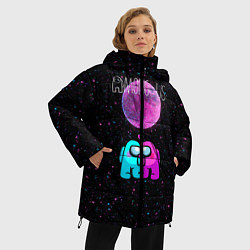 Куртка зимняя женская Among Us Love, цвет: 3D-черный — фото 2