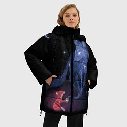 Куртка зимняя женская Лиса и ее дух, цвет: 3D-черный — фото 2