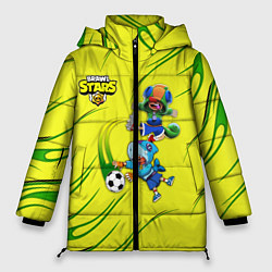 Куртка зимняя женская Brawl Stars футбол, цвет: 3D-черный
