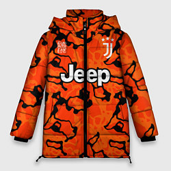 Куртка зимняя женская JUVENTUS резервная 2021, цвет: 3D-черный