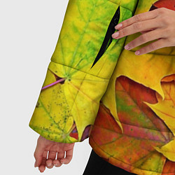 Куртка зимняя женская Осенние листья, цвет: 3D-красный — фото 2