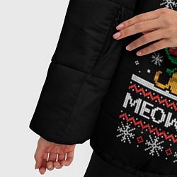 Куртка зимняя женская Meowy christmas, цвет: 3D-красный — фото 2