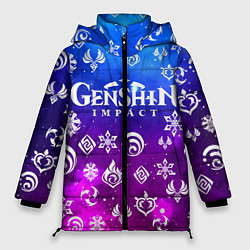 Куртка зимняя женская GENSHIN IMPACT, цвет: 3D-красный