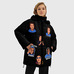 Куртка зимняя женская Kizaru Стикеры, цвет: 3D-черный — фото 2