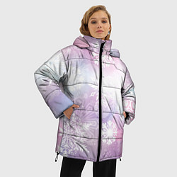 Куртка зимняя женская Снежинки, цвет: 3D-черный — фото 2