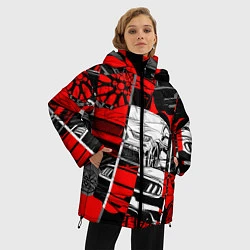 Куртка зимняя женская Автомобили, цвет: 3D-красный — фото 2