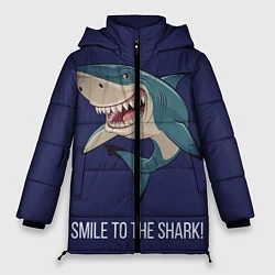 Куртка зимняя женская Улыбнись акуле, цвет: 3D-черный