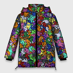 Куртка зимняя женская Among Us Overload, цвет: 3D-красный