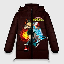 Куртка зимняя женская Моя геройская академия, цвет: 3D-черный
