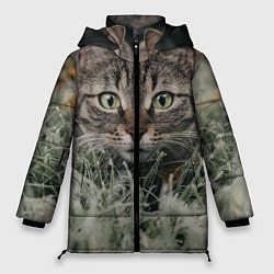 Куртка зимняя женская Кошка, цвет: 3D-черный