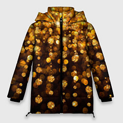 Куртка зимняя женская ЗОЛОТЫЕ БЛЕСТКИ, цвет: 3D-черный