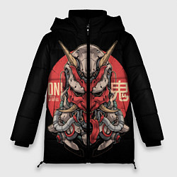 Куртка зимняя женская Cyber Oni Samurai, цвет: 3D-красный
