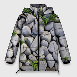Куртка зимняя женская Камни, цвет: 3D-черный
