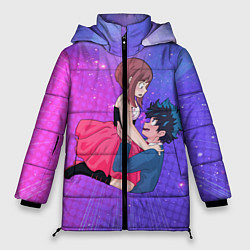 Куртка зимняя женская Урарака Очако и Изуку Мидория, цвет: 3D-светло-серый