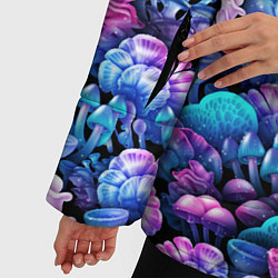 Куртка зимняя женская Волшебные грибы, цвет: 3D-черный — фото 2