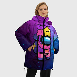 Куртка зимняя женская AMONG US - BRAWL STARS SANDY, цвет: 3D-черный — фото 2