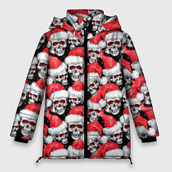 Женская зимняя куртка Деды морозы черепа