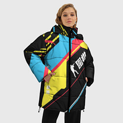 Куртка зимняя женская Cs:go CyberSecurity Кибербезопасность, цвет: 3D-светло-серый — фото 2