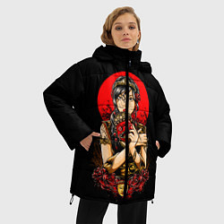 Куртка зимняя женская ДЕВУШКА В МАСКЕ, цвет: 3D-черный — фото 2