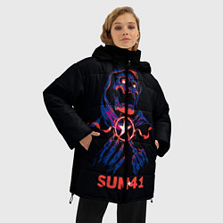 Куртка зимняя женская Sum 41 череп, цвет: 3D-красный — фото 2