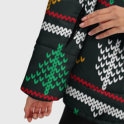 Куртка зимняя женская Новогодние ЁлКи, цвет: 3D-черный — фото 2