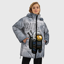 Куртка зимняя женская Among Us x The Witcher Z, цвет: 3D-черный — фото 2