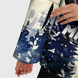 Куртка зимняя женская Зимний Майнкрафт, цвет: 3D-красный — фото 2