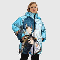 Куртка зимняя женская GENSHIN IMPACT, СИН ЦЮ, цвет: 3D-черный — фото 2