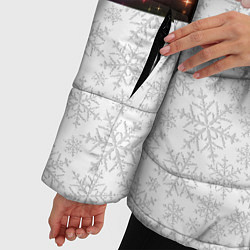 Куртка зимняя женская Новый Год, цвет: 3D-светло-серый — фото 2