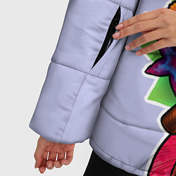 Куртка зимняя женская Магический аксолотль, цвет: 3D-красный — фото 2