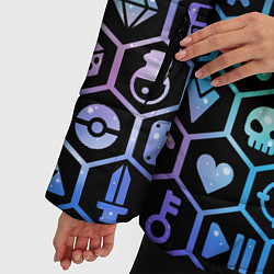 Куртка зимняя женская Компьютерные игровые символы, цвет: 3D-черный — фото 2