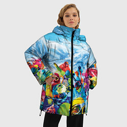 Куртка зимняя женская Палитра сноуборд, цвет: 3D-черный — фото 2