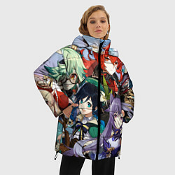 Куртка зимняя женская Персонажи Genshin Impact, цвет: 3D-черный — фото 2