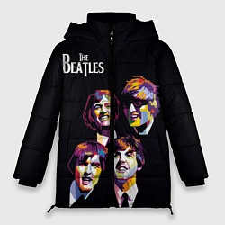 Куртка зимняя женская The Beatles, цвет: 3D-черный