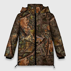 Куртка зимняя женская Охотничий камуфляж, цвет: 3D-черный