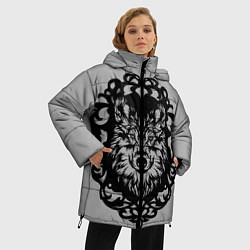 Куртка зимняя женская Благородный серый волк, цвет: 3D-черный — фото 2