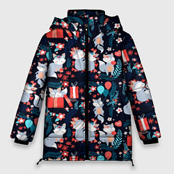 Куртка зимняя женская Котики Подарки, цвет: 3D-черный