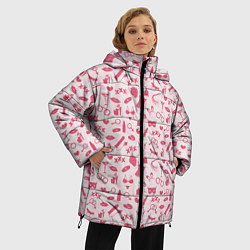 Куртка зимняя женская Клубничка, цвет: 3D-черный — фото 2
