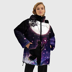 Куртка зимняя женская Шинобу Кочо Клинок демонов, цвет: 3D-черный — фото 2