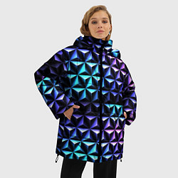 Куртка зимняя женская НЕОНОВАЯ СТАЛЬ, цвет: 3D-черный — фото 2